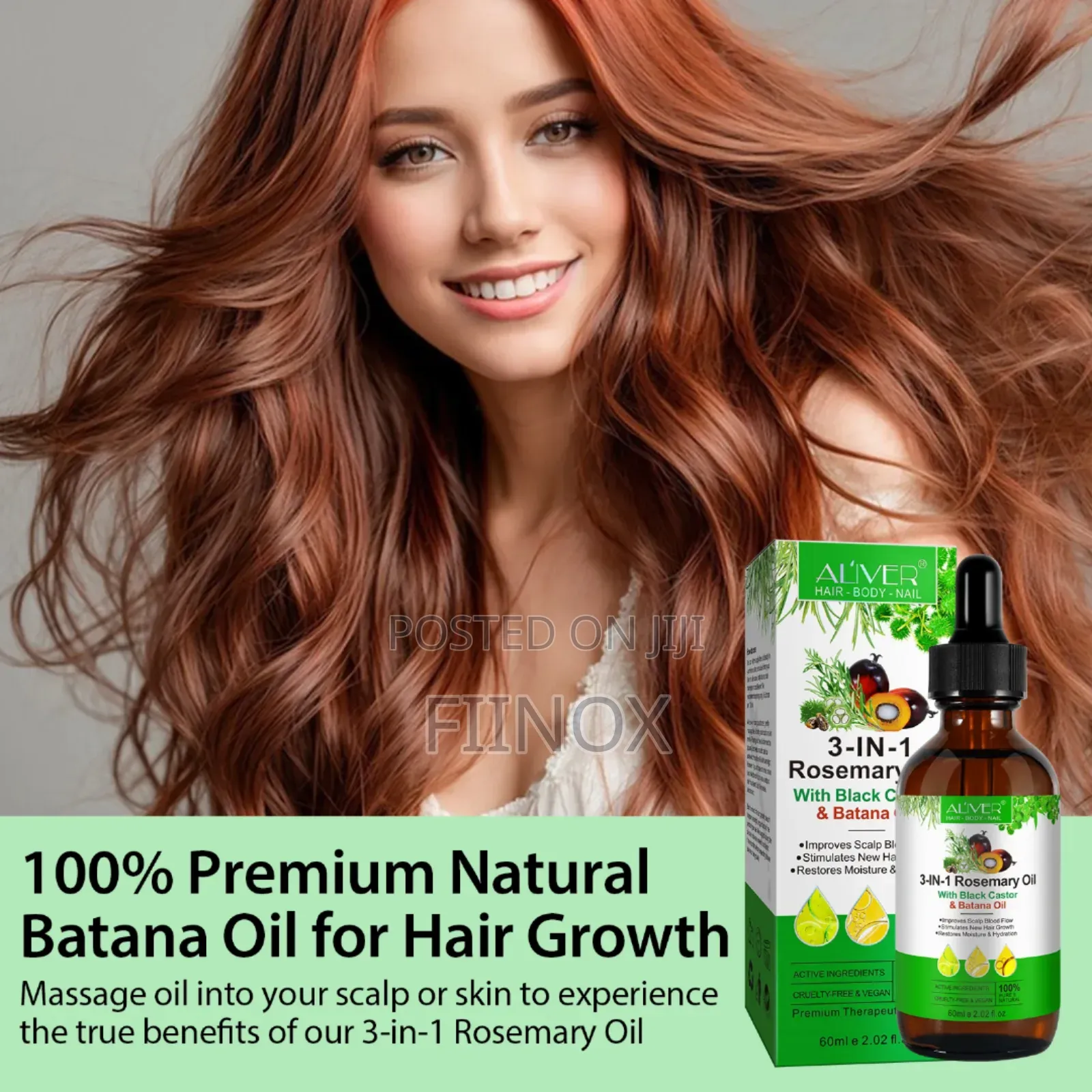 3 in 1 Rosemary Oil With Batana and Castor Oil