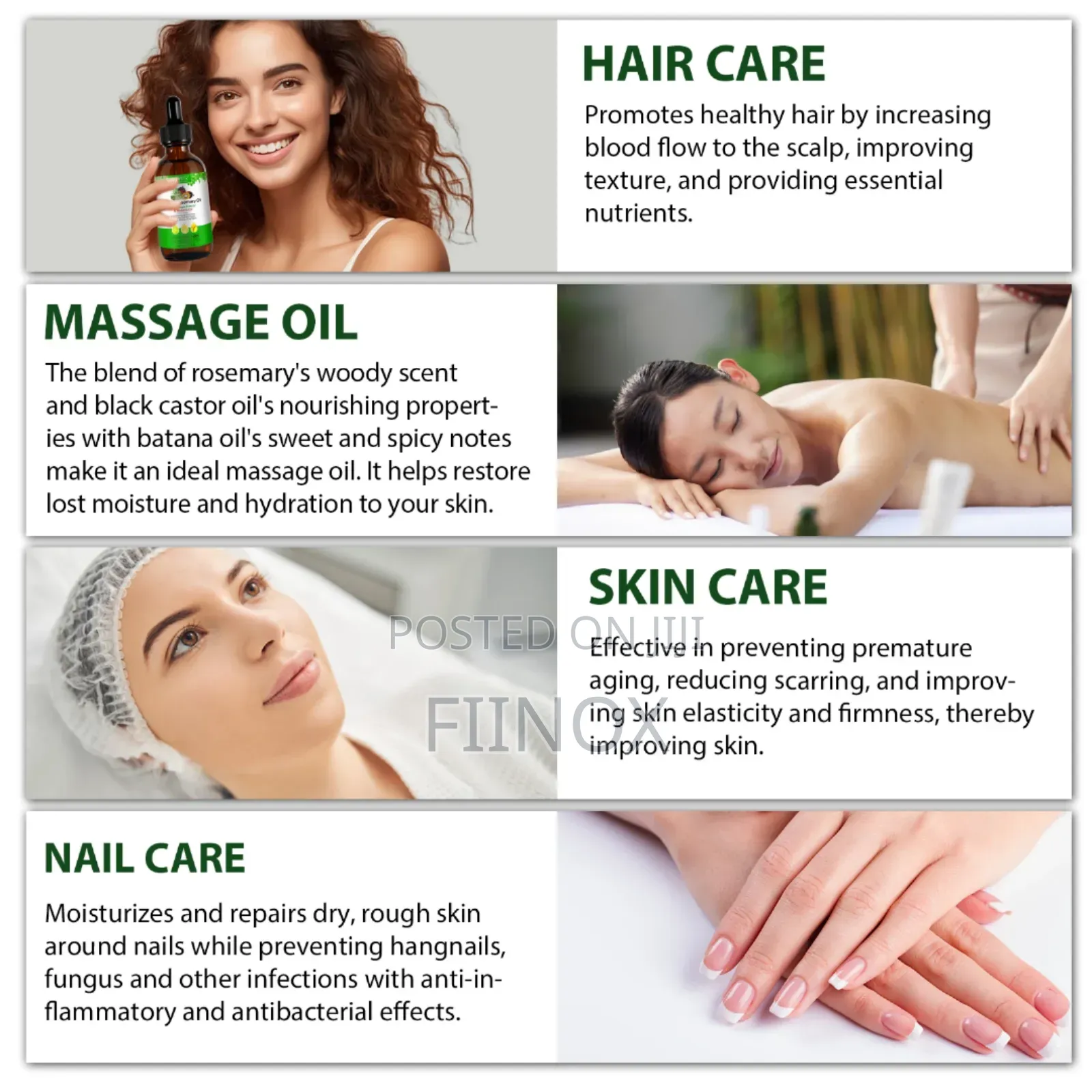 3 in 1 Rosemary Oil With Batana and Castor Oil