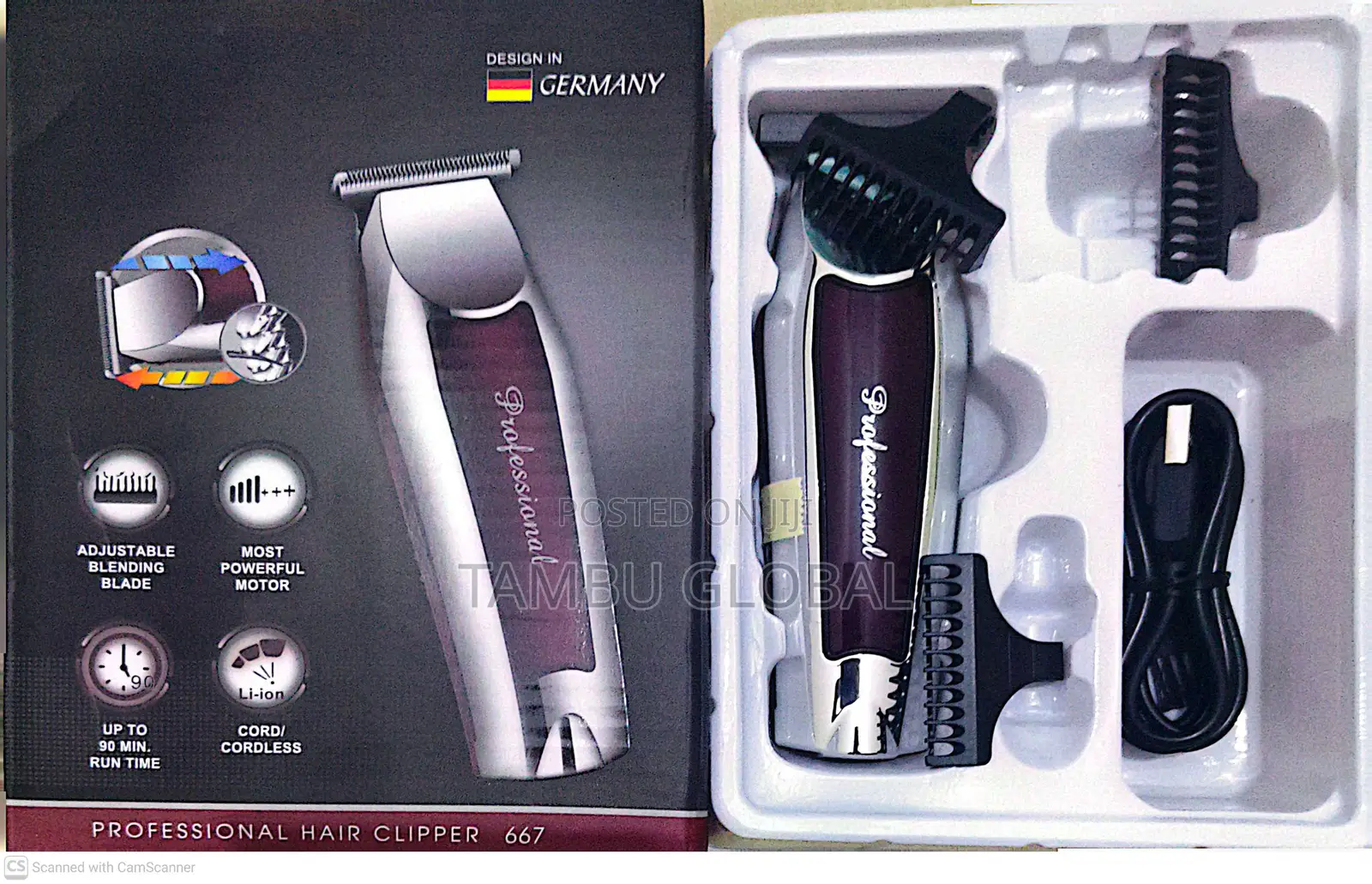 Original Professional Cordless Hair Trimmer - Sharp Rechargeable