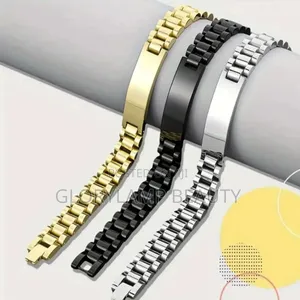 Men’S Personalizable Stainless Steel Bracelet – Adjustable, Durable