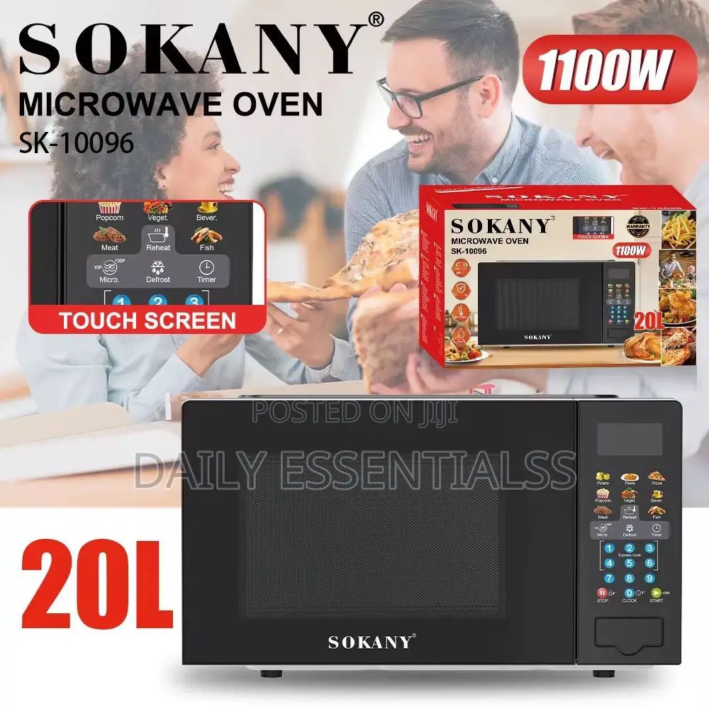 Sokany 1100w Microwave Oven – Touch Screen