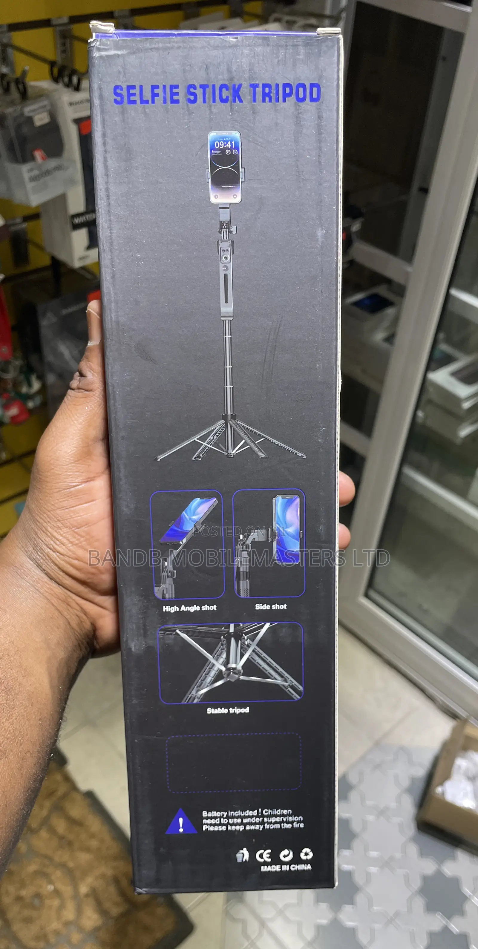 C12 Ai Tracking Camera Remote and Stable Selfie Stick Quadrupod