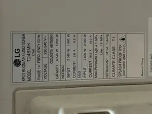 Lg 2.5 Hp Split Air Conditioner (24,000 Btu)
