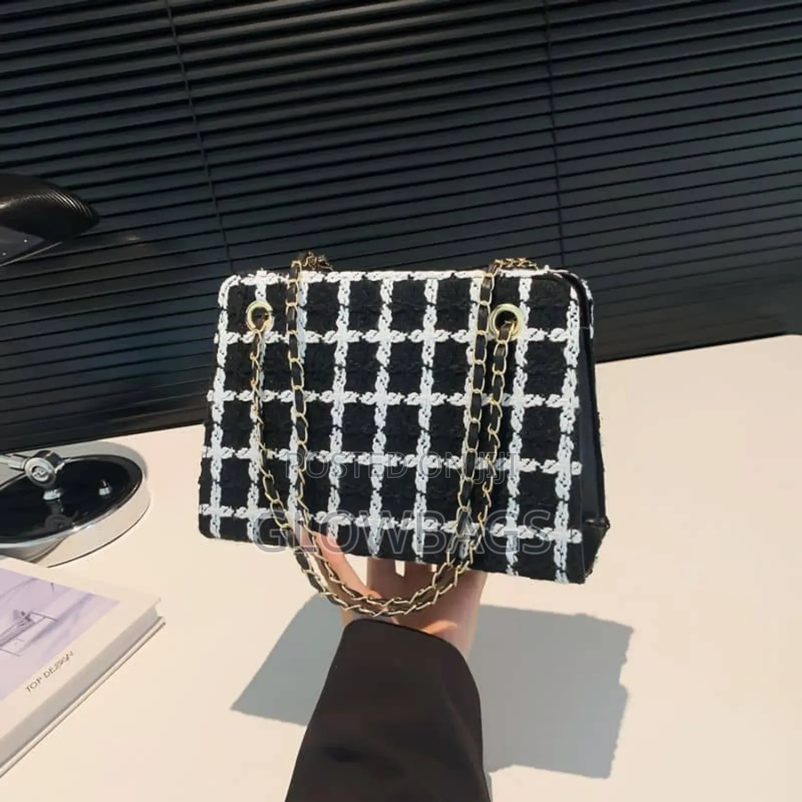 Plaid Pattern Double Handle Bags