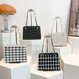 Plaid Pattern Double Handle Bags
