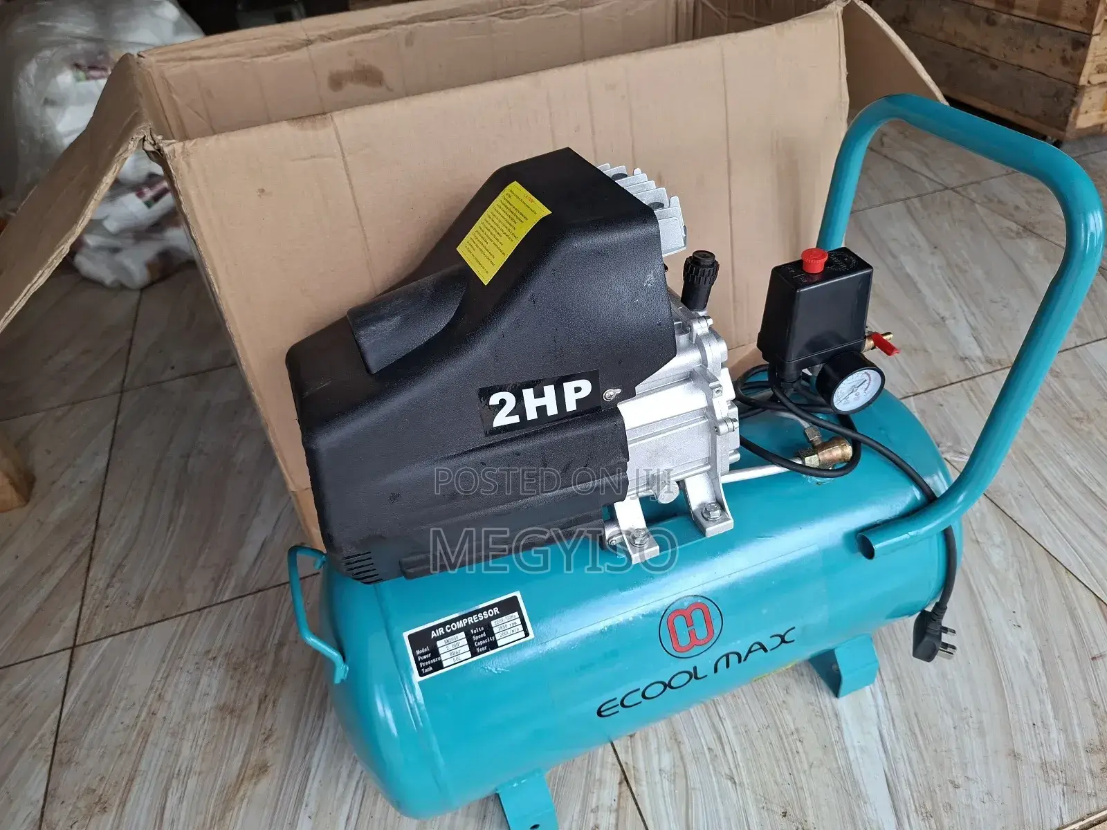 50l Industrial 2hp Ecool Max Air Compressor