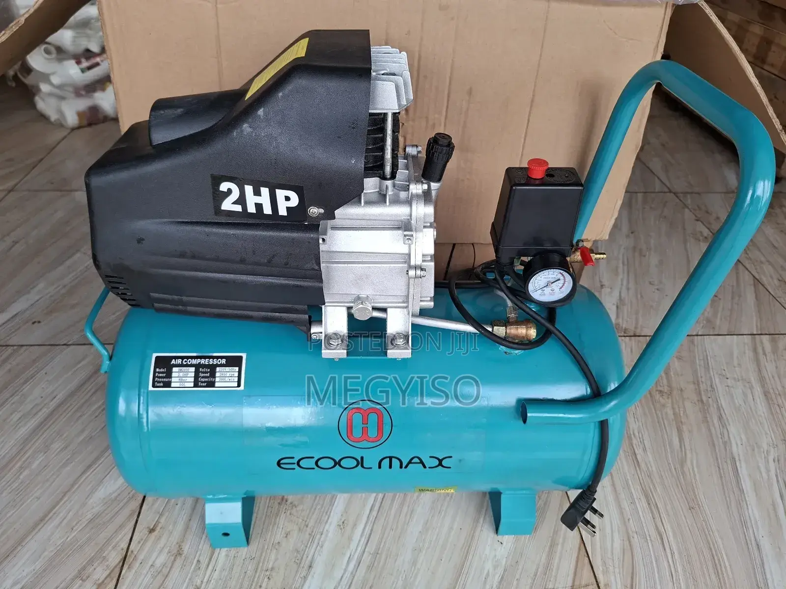 50l Industrial 2hp Ecool Max Air Compressor