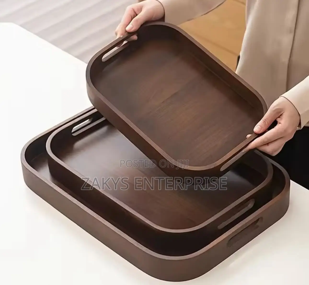 High Quality Bamboo Trays Set