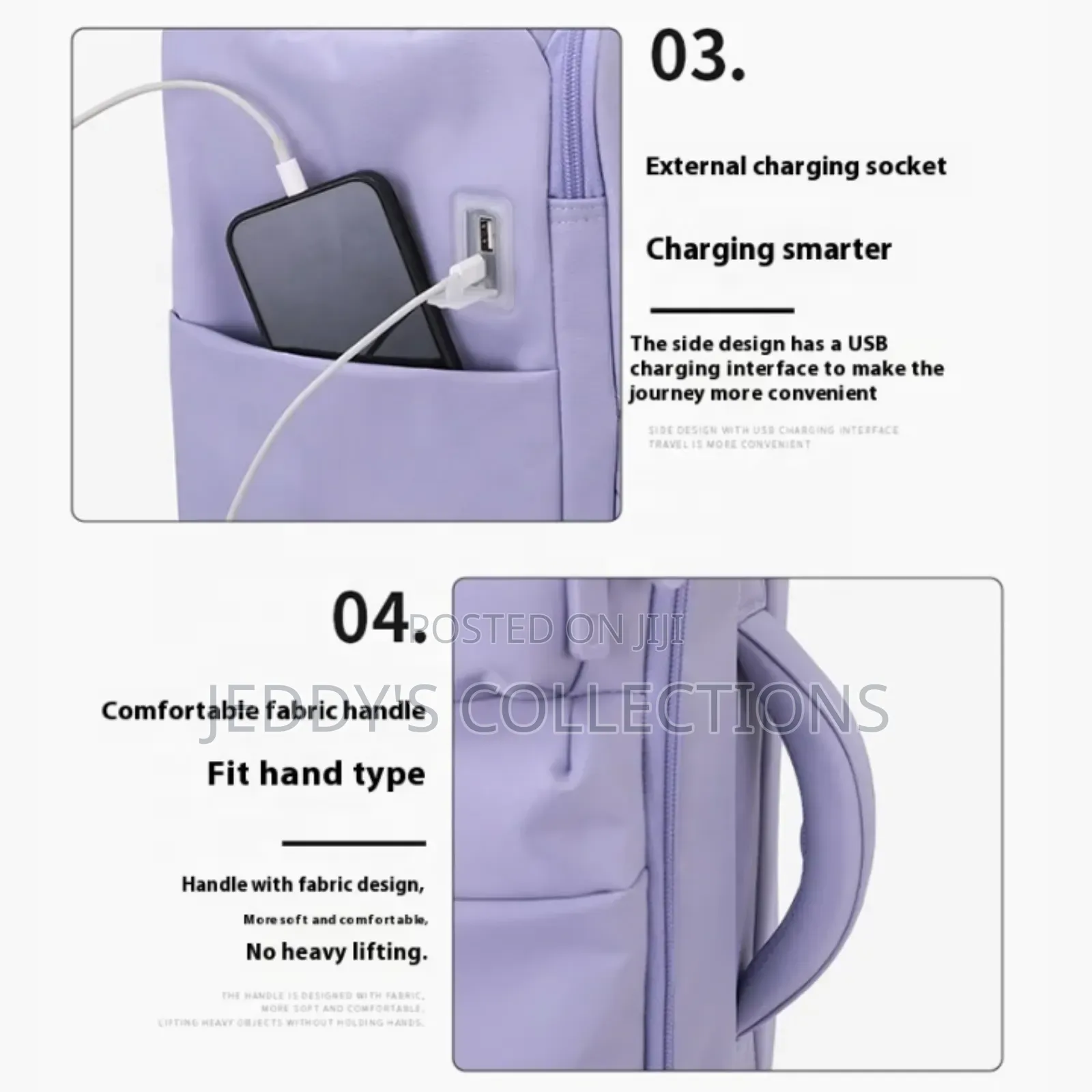 24 and 20inches Oxford Cloth Trolley Luggage With Brand Padlock