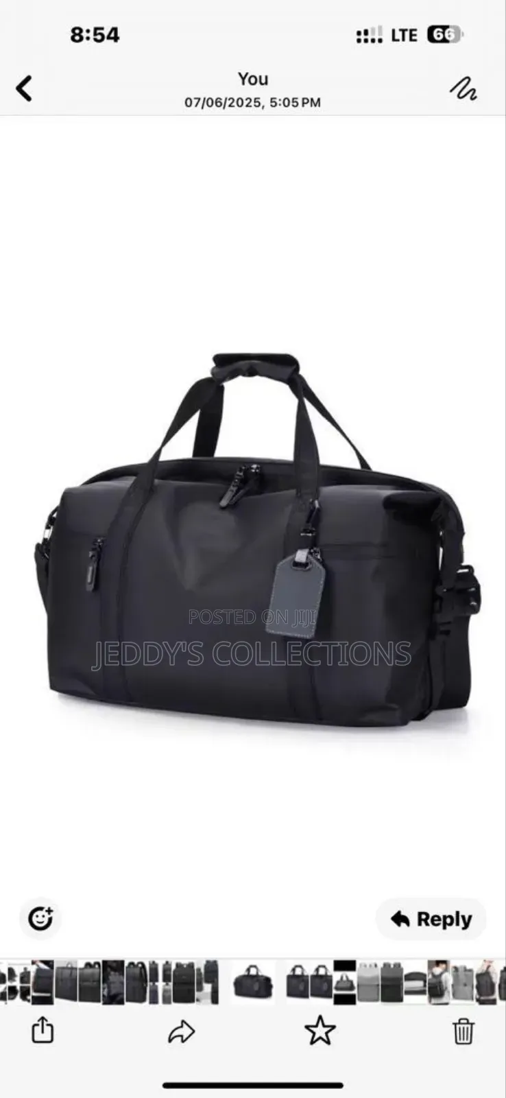 Large Capacity Unisex Duffle Bag With a Smooth Exterior and a Straps