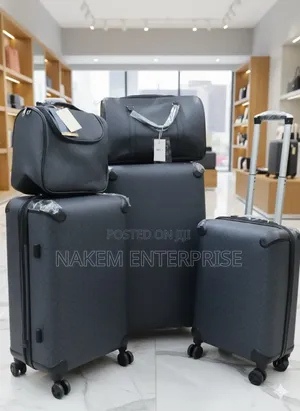 5in1 Designer Trolley Luggage With a Duffle Bag and a Cosmetic Bag