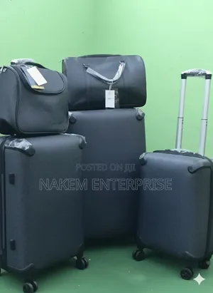5in1 Designer Trolley Luggage With a Duffle Bag and a Cosmetic Bag
