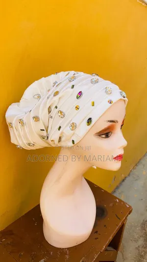 Auto Body Pleated Turbans With Applique