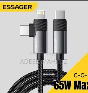 Essager 2in1 65w iPhone Type C Charger Cable