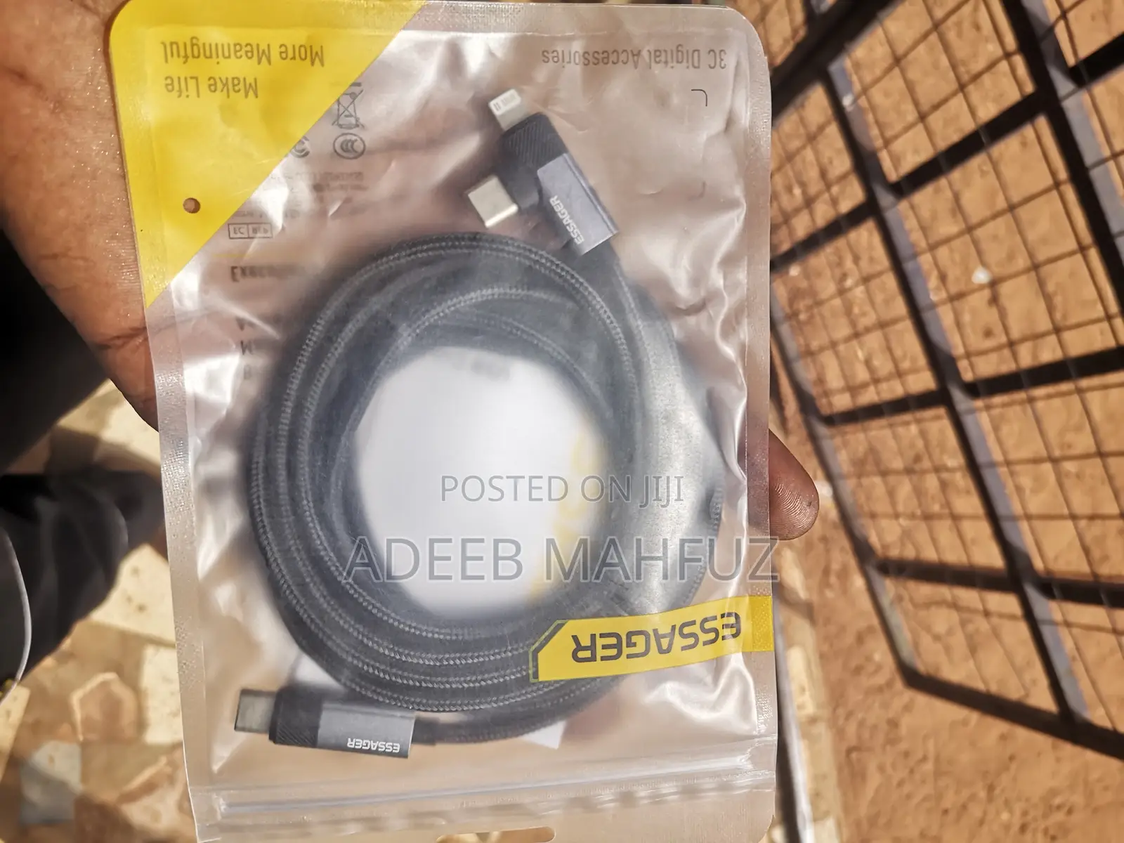 Essager 2in1 65w iPhone Type C Charger Cable