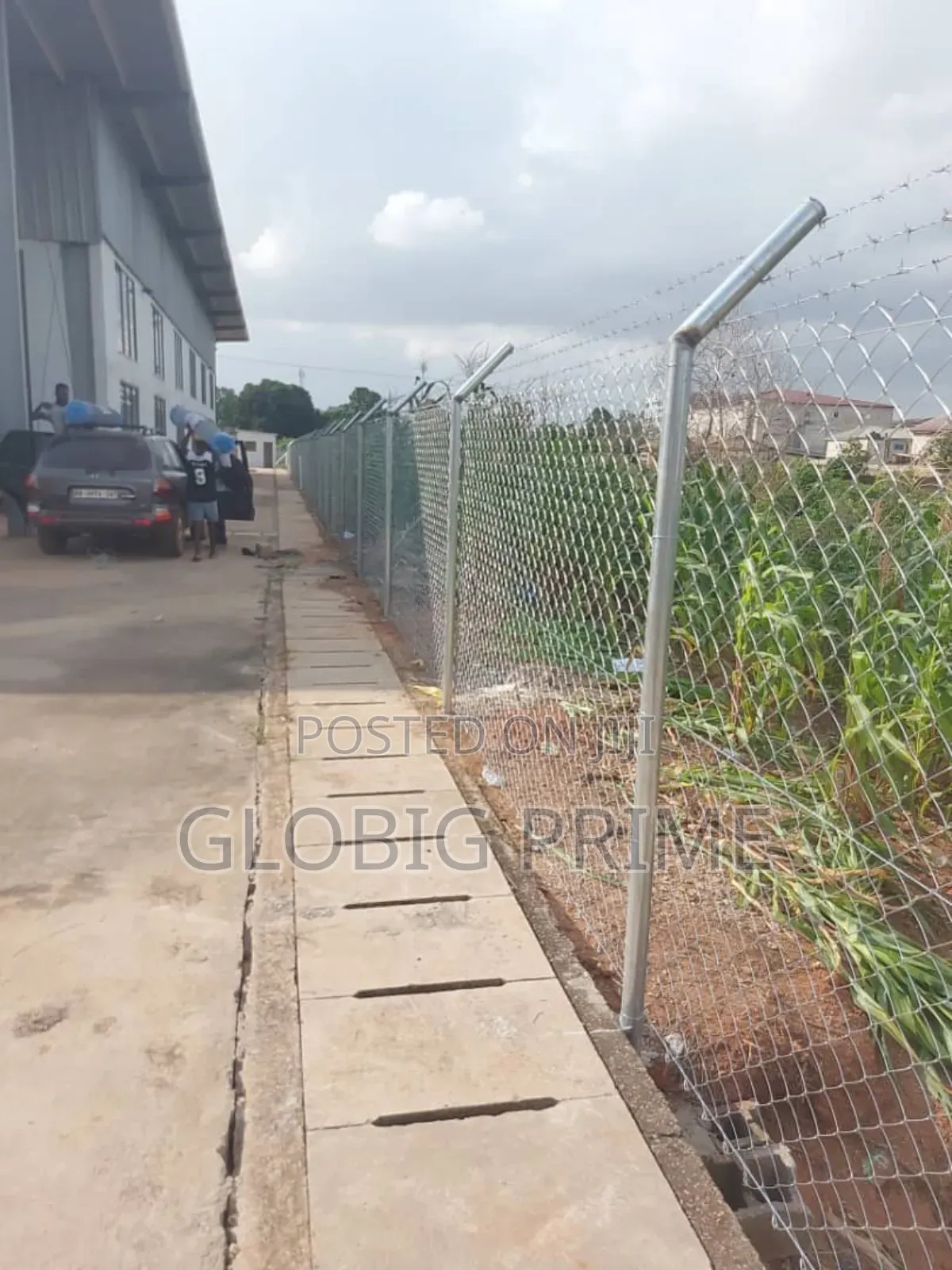 Land Fencing. Panel and Chain Link