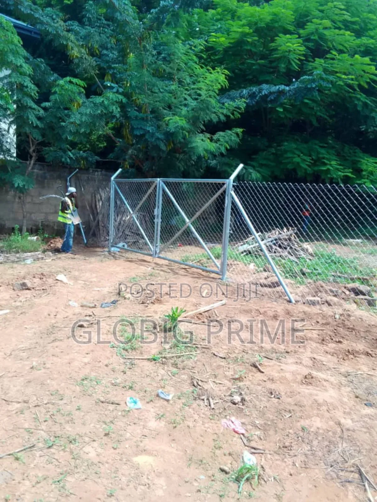 Land Fencing. Panel and Chain Link