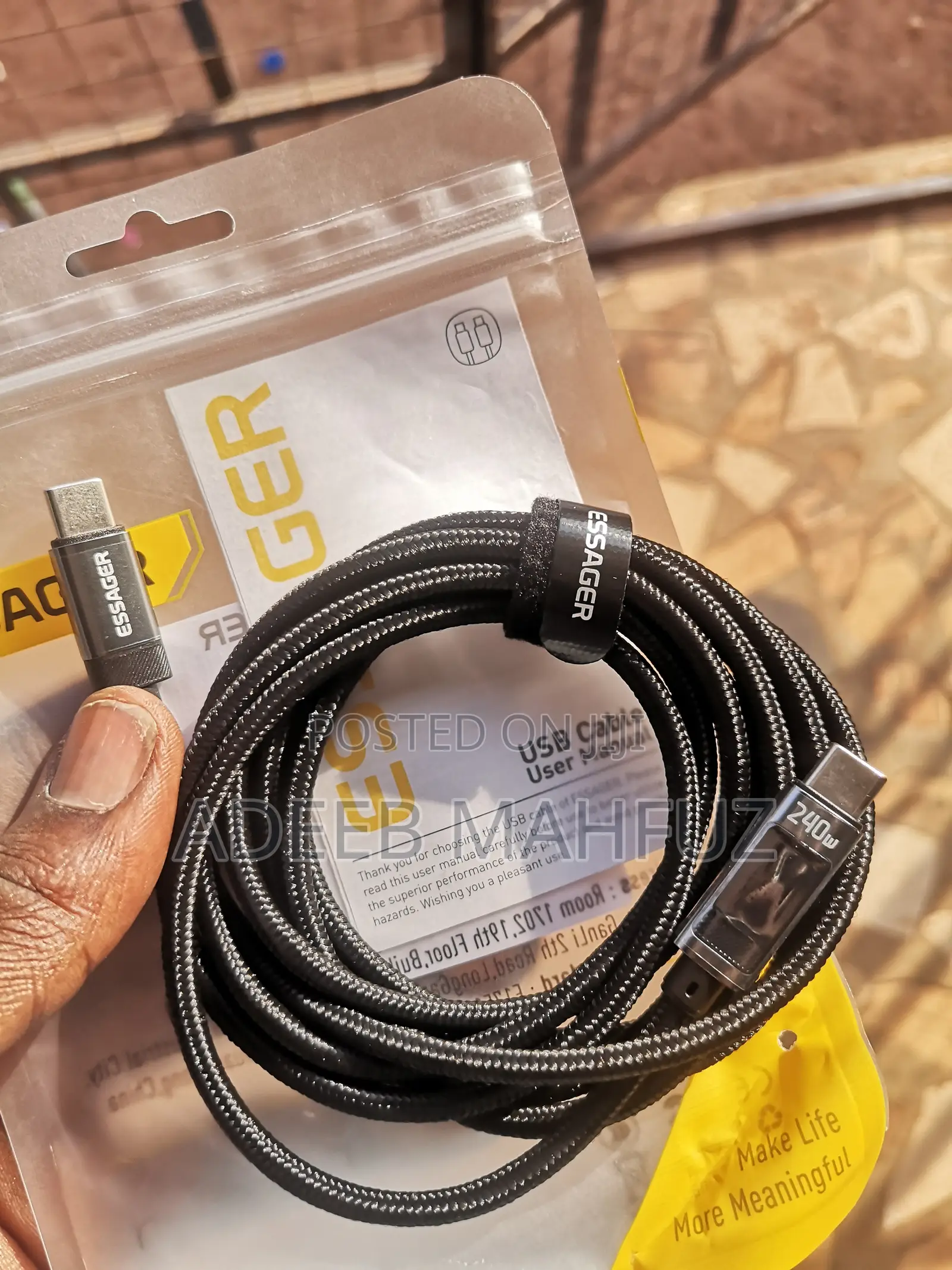 Essager 2m 240watt Type C Cables