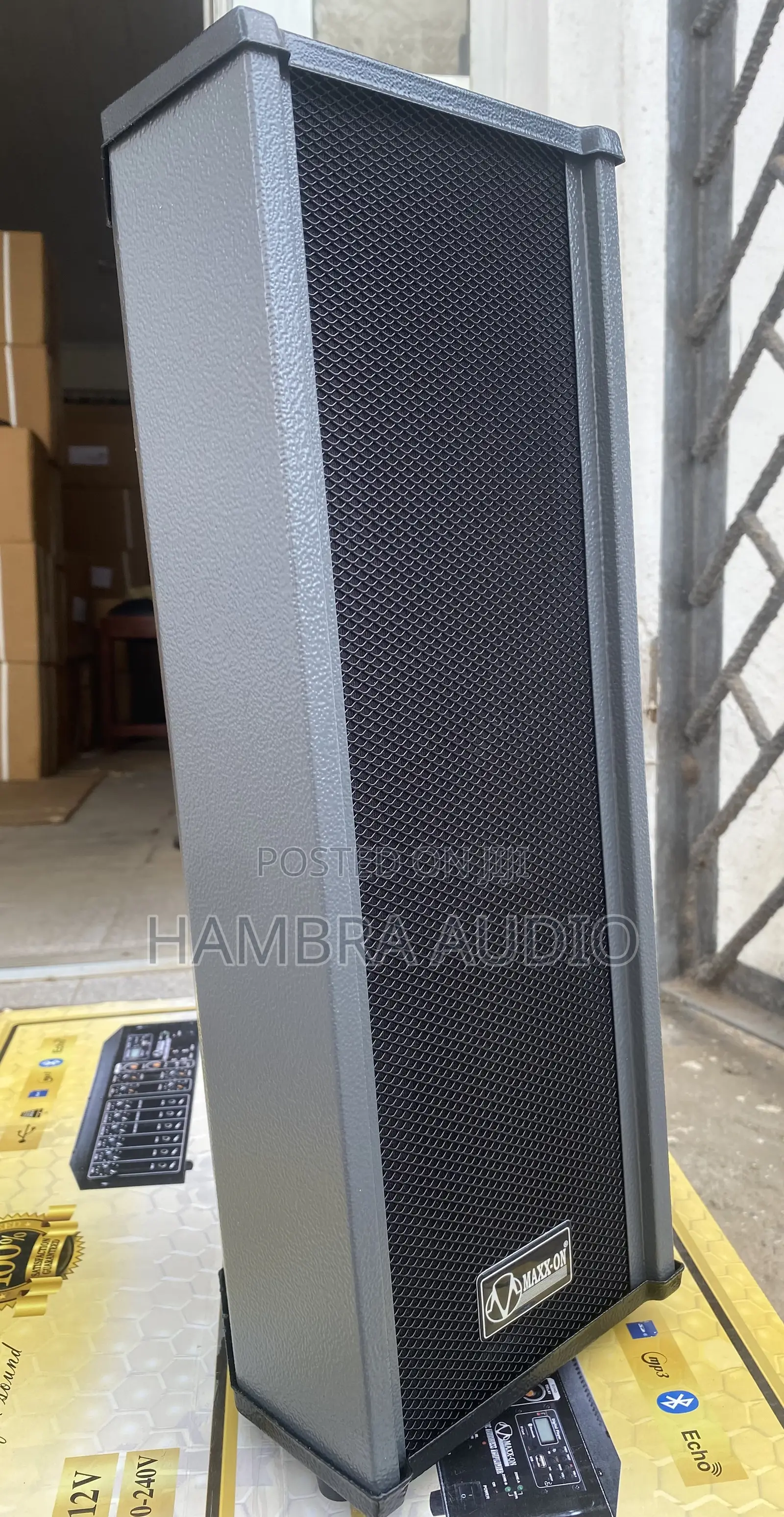 Maxxon Metal Column Speaker Pair