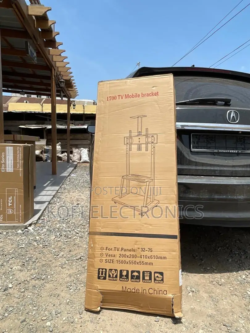 1700 Adjustable Tv Floor Stand Durable Design