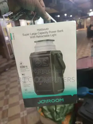75000mah Super Large Capacity Power Bank With Retractable Light 100wt