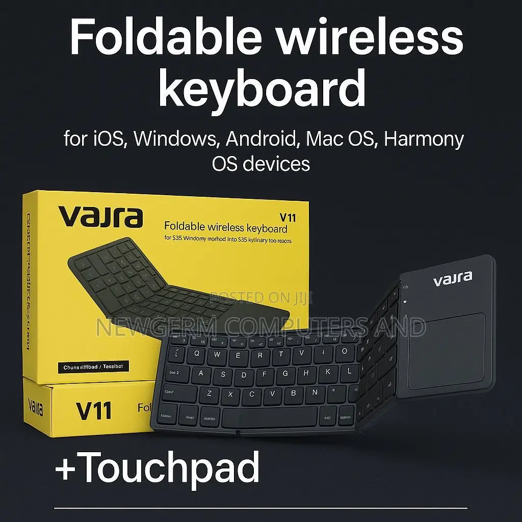 Foldable Bluetooth Keyboard With Touchpad Rechargeable