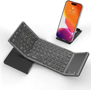 Foldable Bluetooth Keyboard With Touchpad Rechargeable