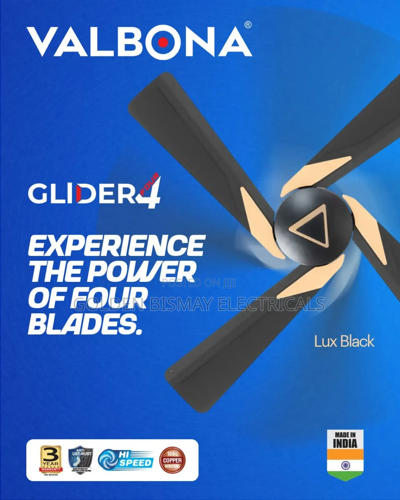 Valbona 4 Blade Ceiling Fan