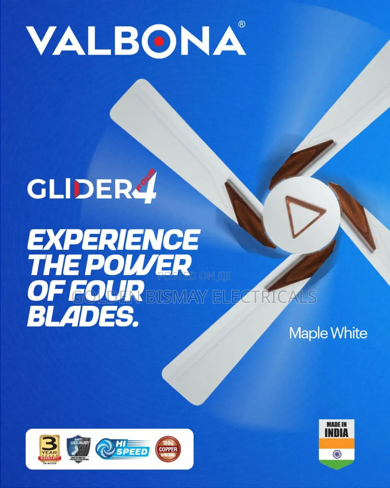 Valbona 4 Blade Ceiling Fan
