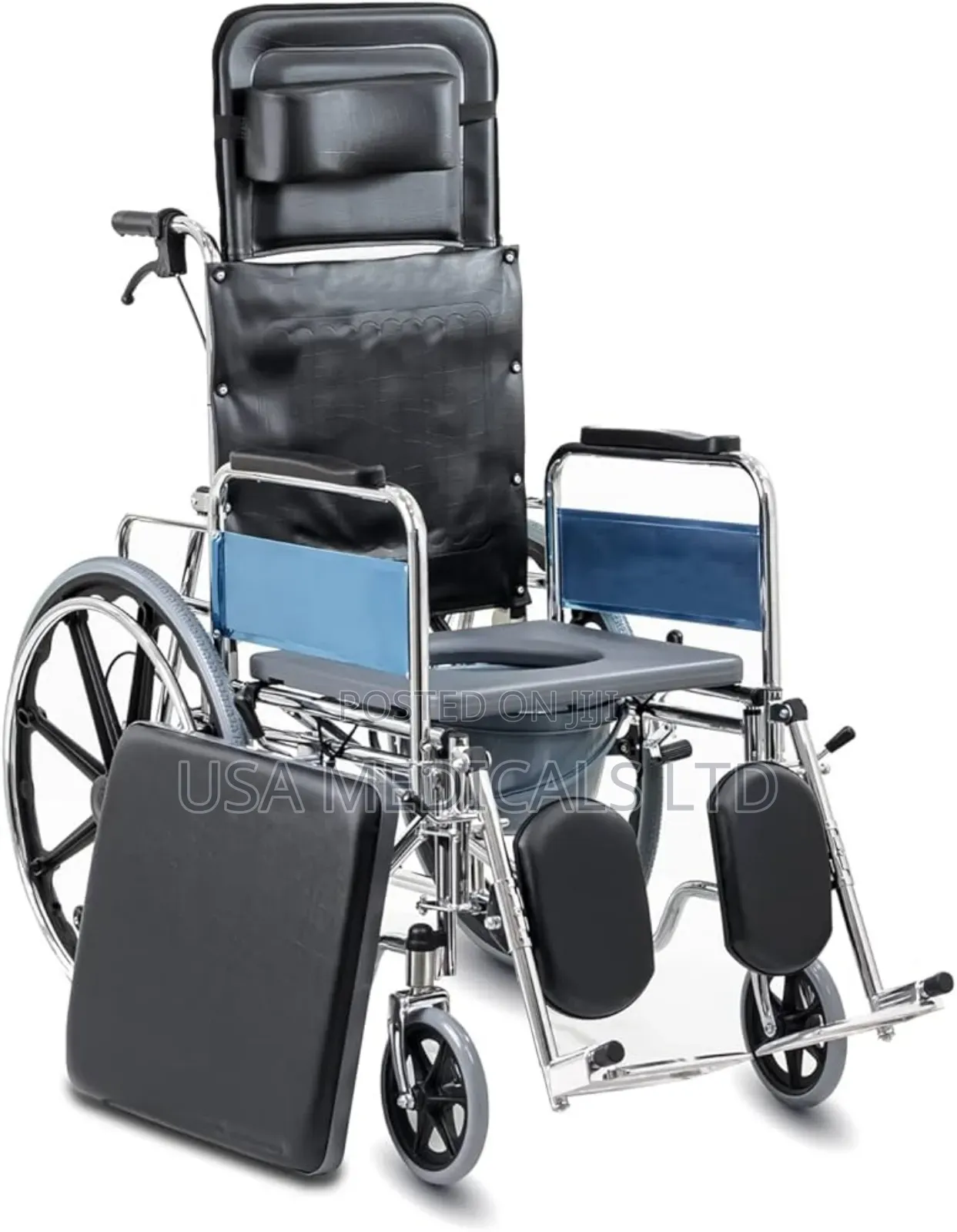 Abs Commode Wheelchair (Long Back Rest)