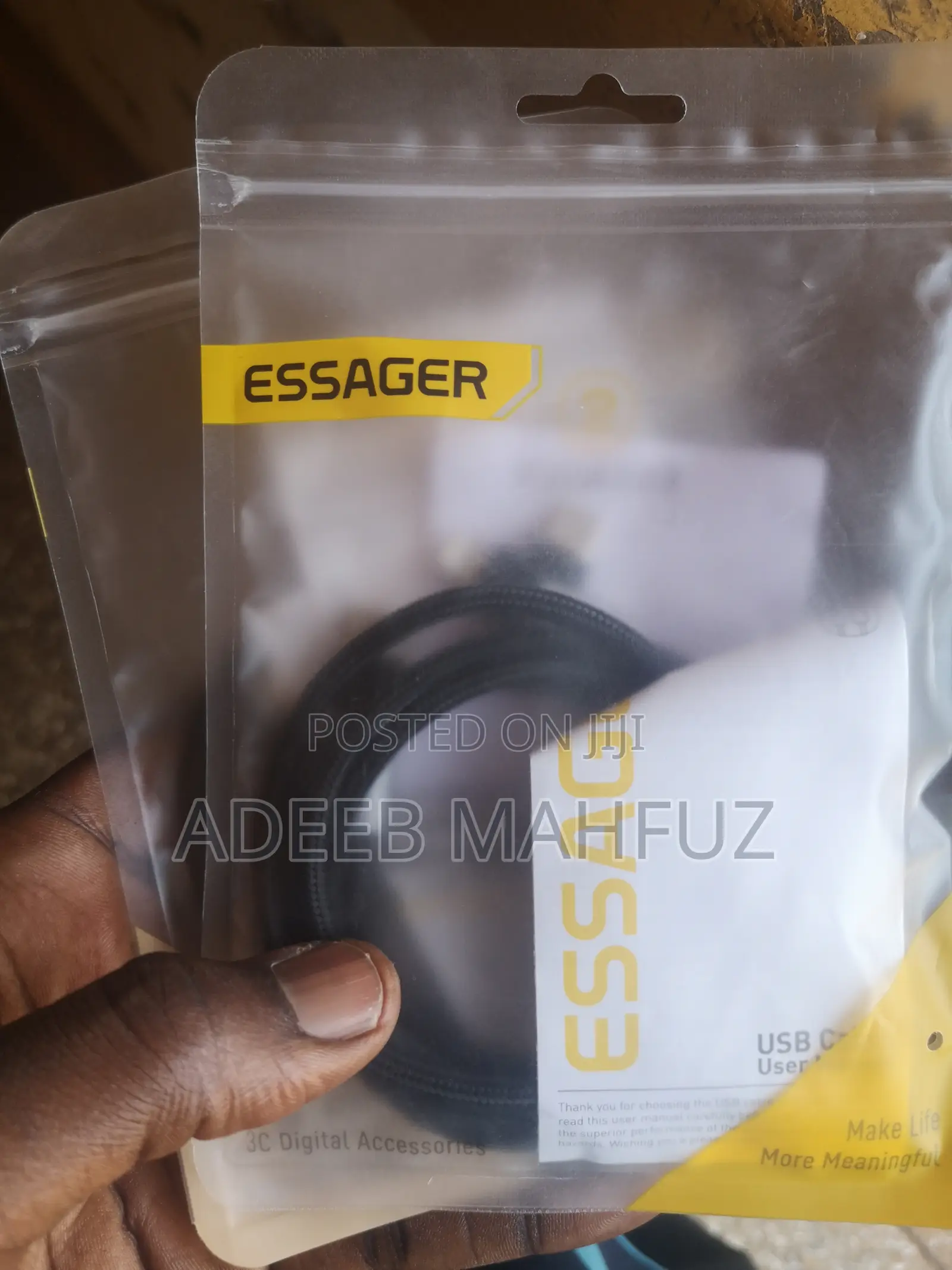 1m Essager 2in1 C To C And iPhone 65w Cables