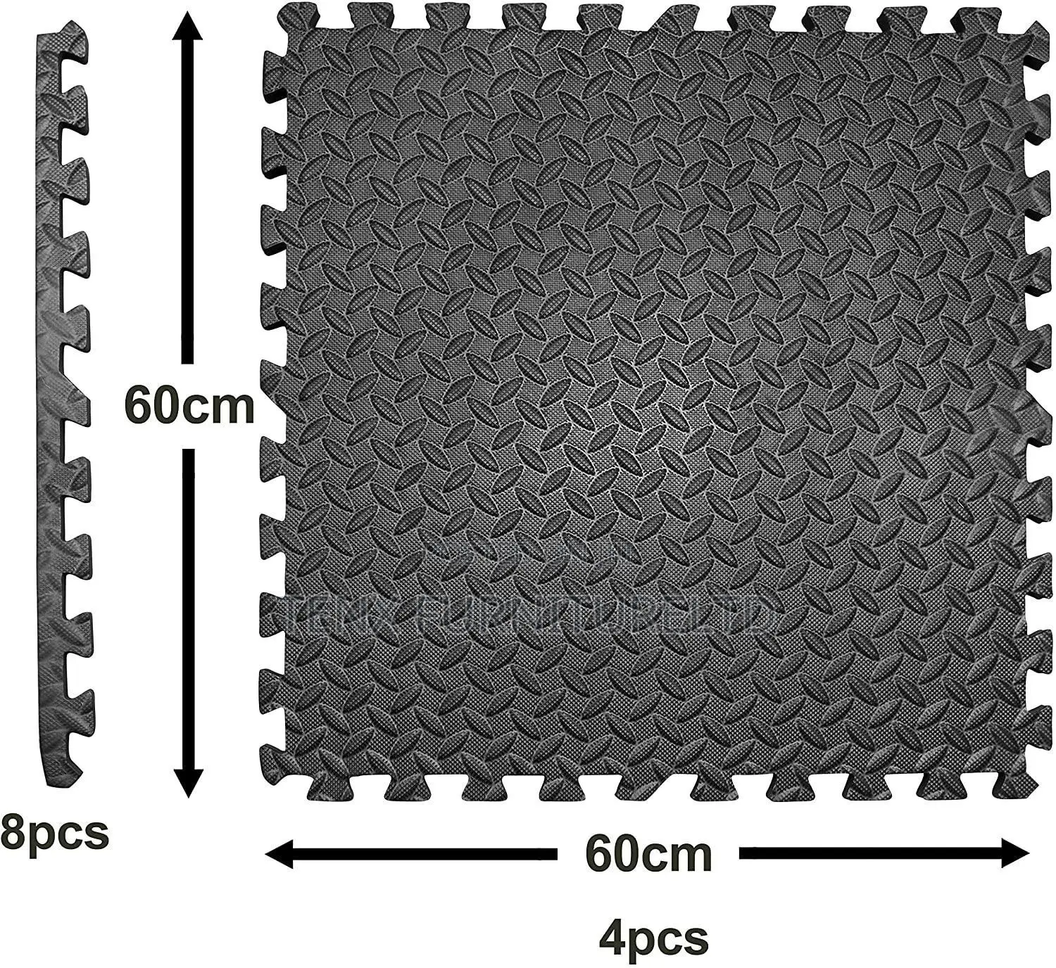 Interlocking Floor Gym/Floor Tiles (Black)
