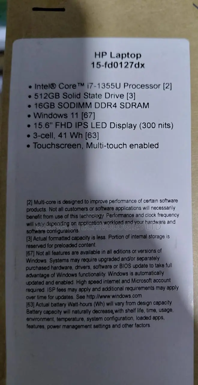 New Laptop HP 15 16GB Intel Core I7 SSD 512GB