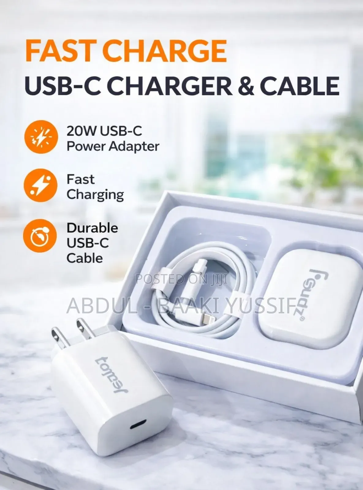  Fast Charge Usb-C Charger Cable (20w)