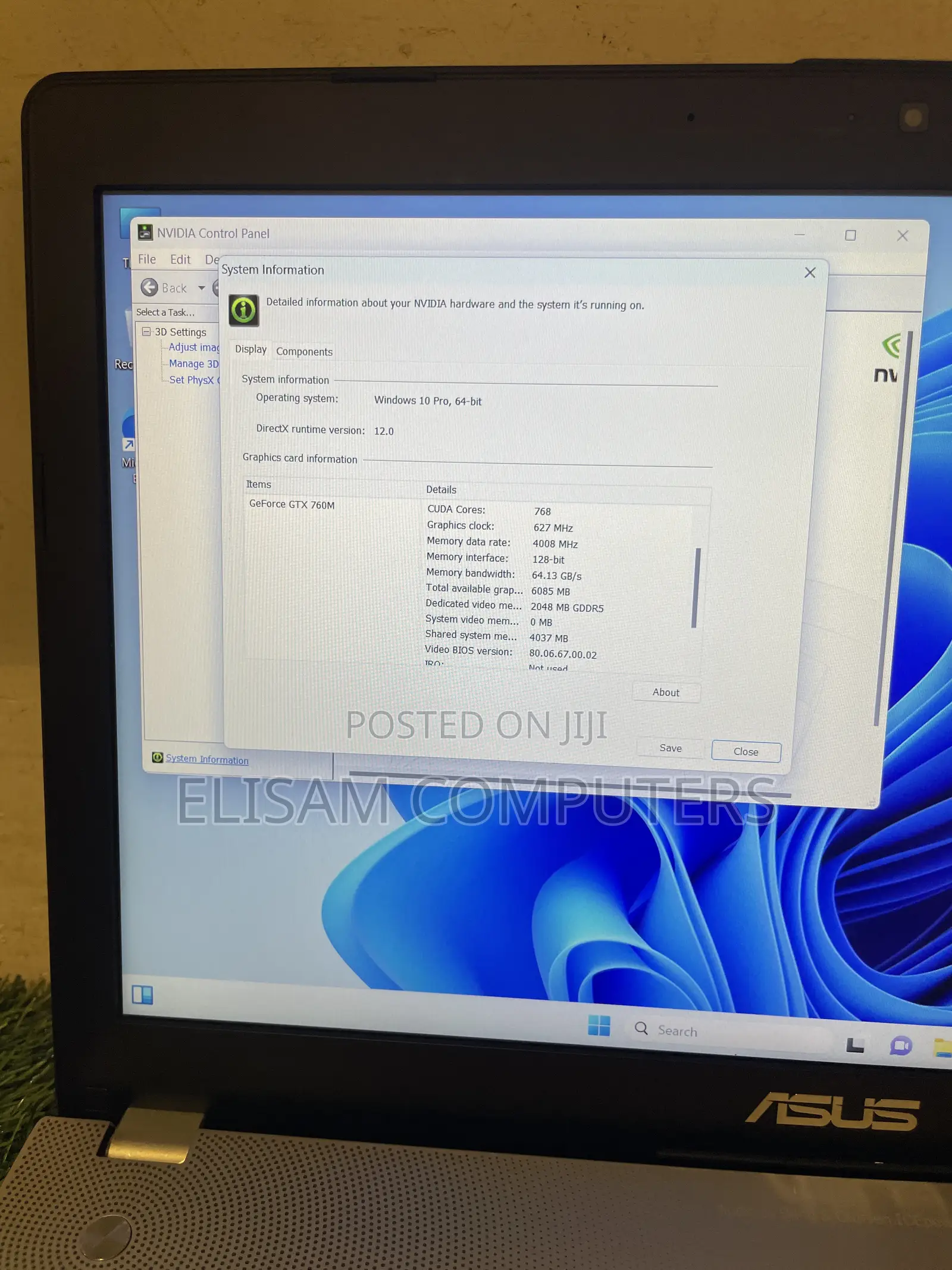 Laptop Asus N61JV 8GB Intel Core i7 SSD 256GB