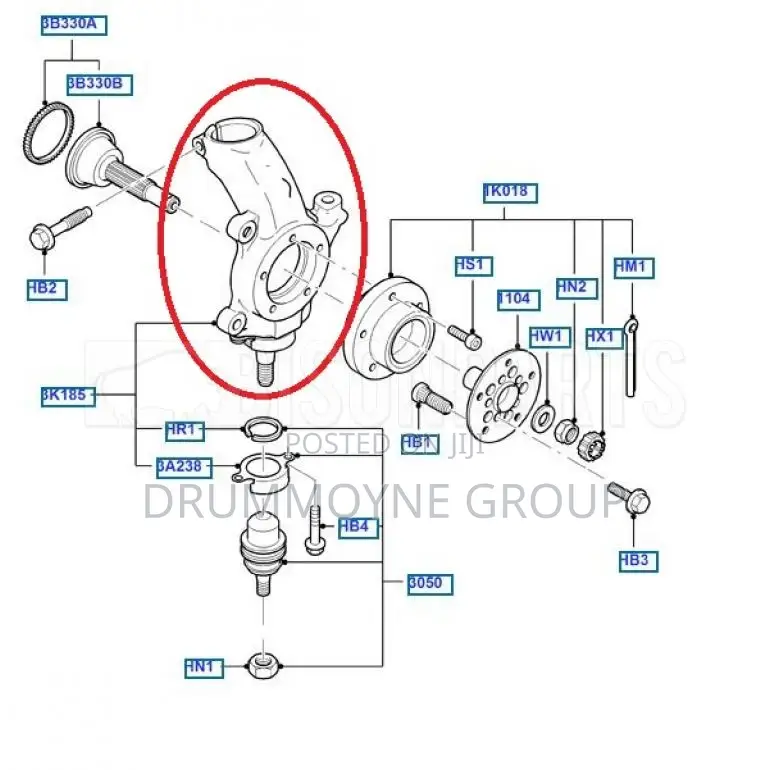 Steering Knuckle Wheel Hub Front L