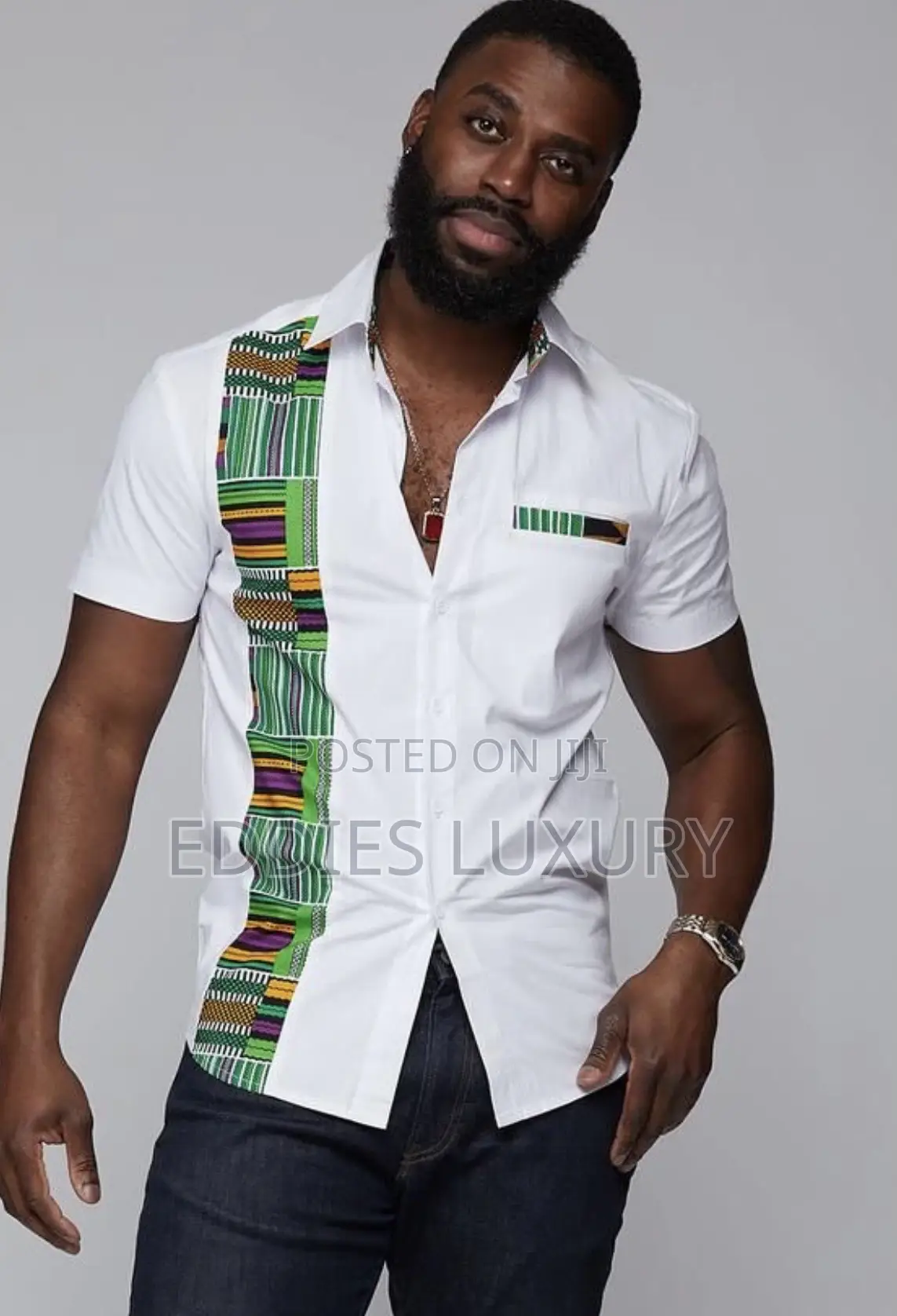Exquisite Ankara Men’S Button Shirt