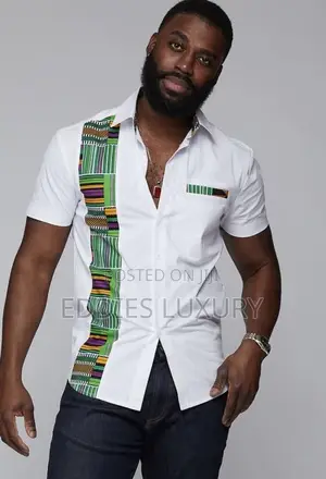 Exquisite Ankara Men’S Button Shirt