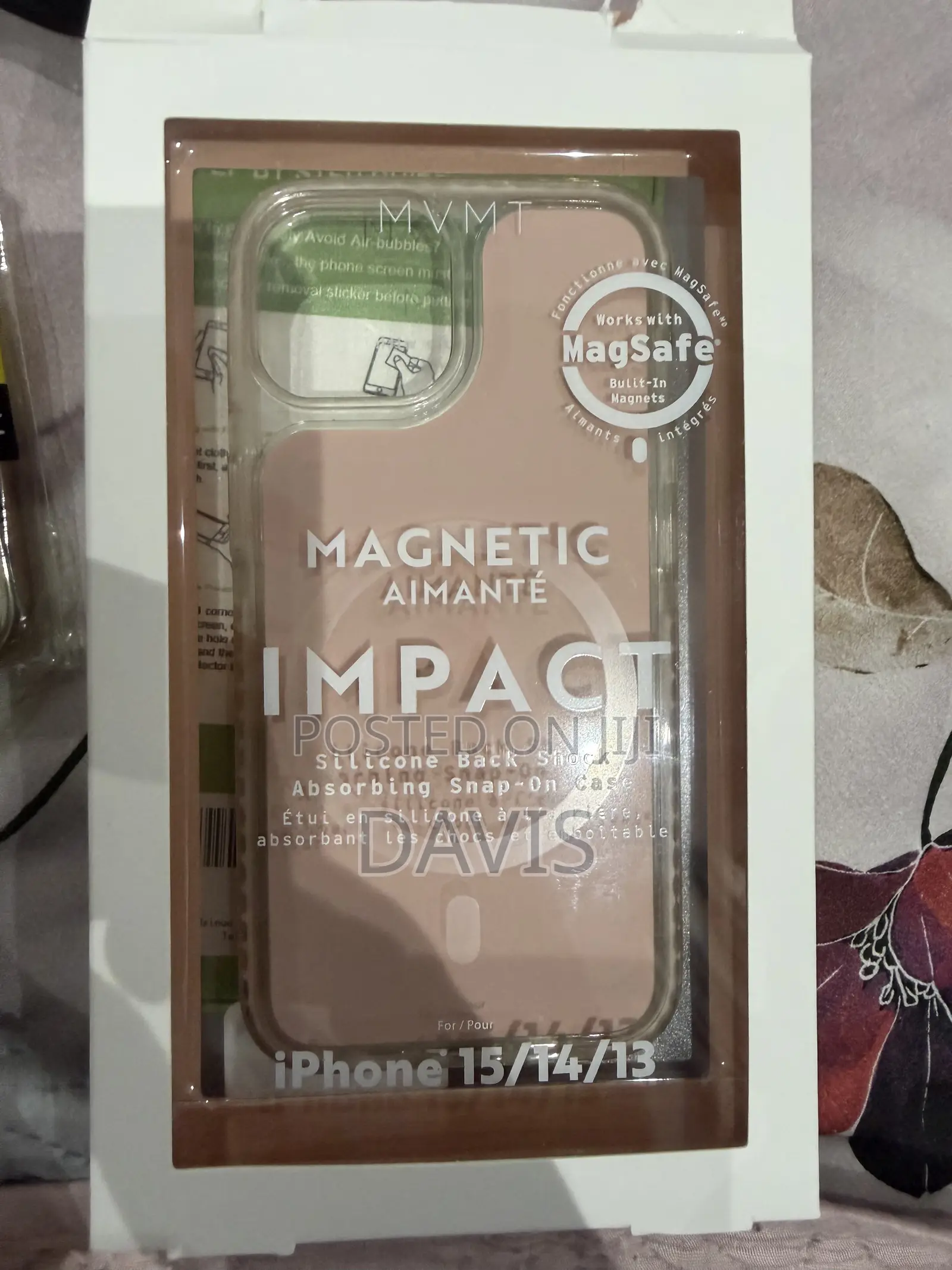iPhone 14 Pro Pink Leather Case