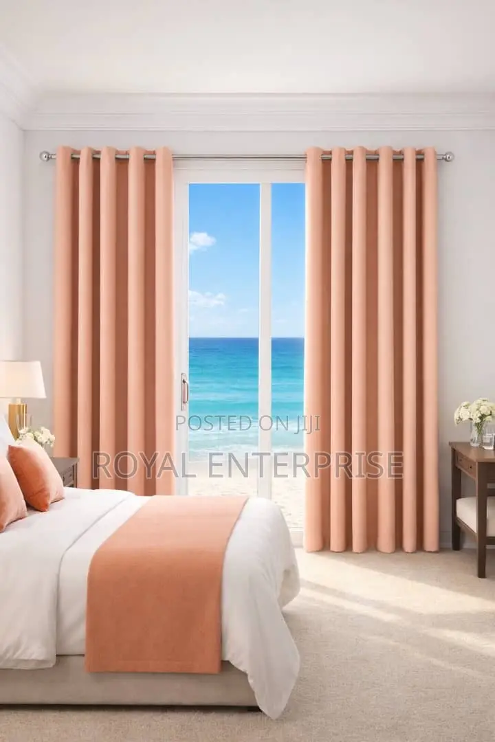 Keep the Sun at Bay: Sunblock Out Curtains ( Peach Color )