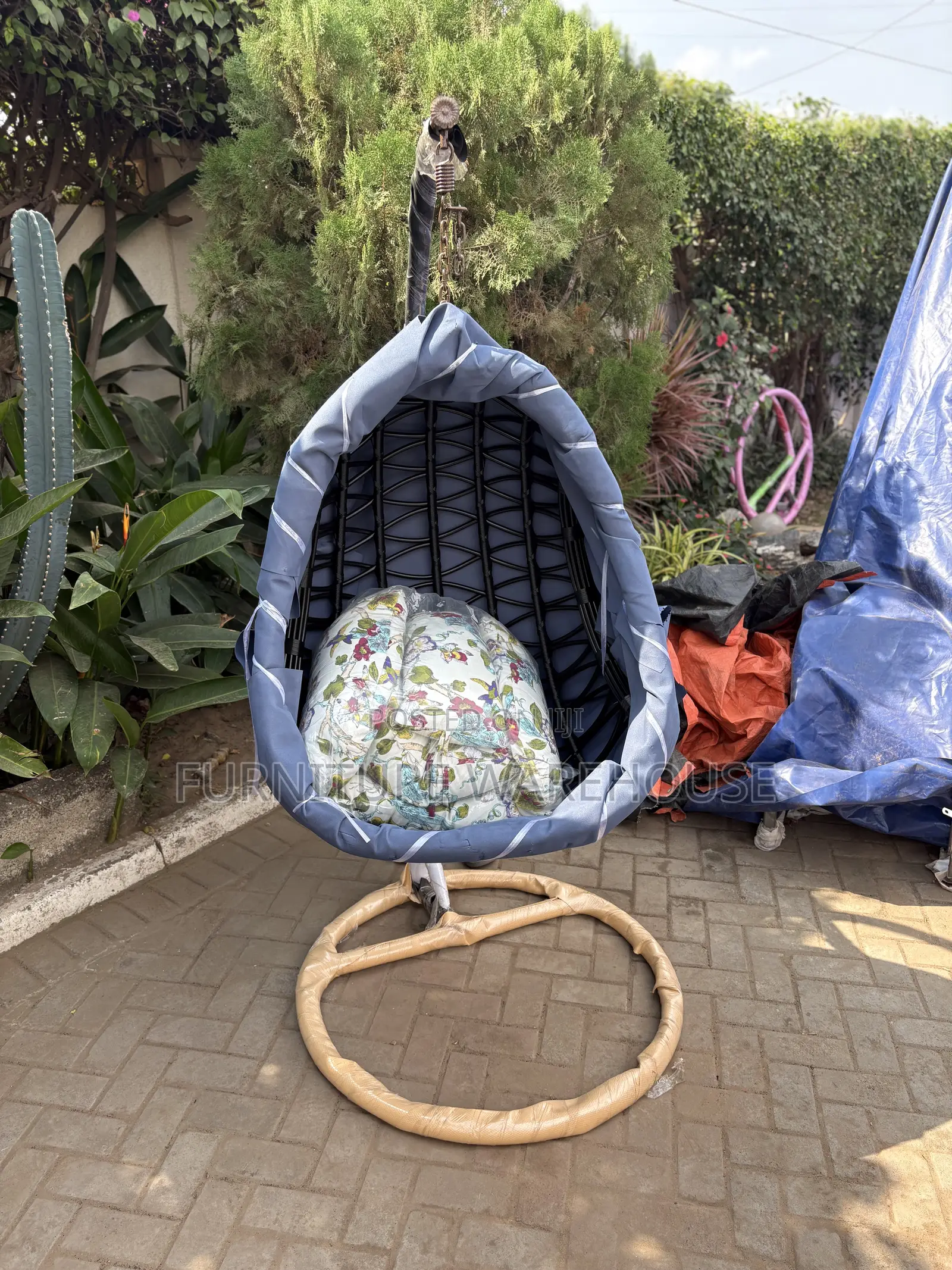 Rattan Oval Swing Chair