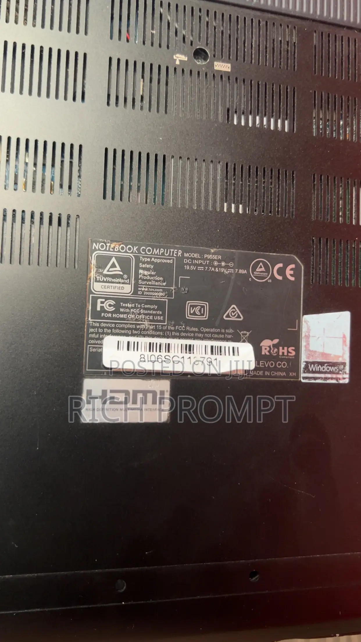 Laptop Sager NP8375 24GB Intel Core I7 SSD 1T