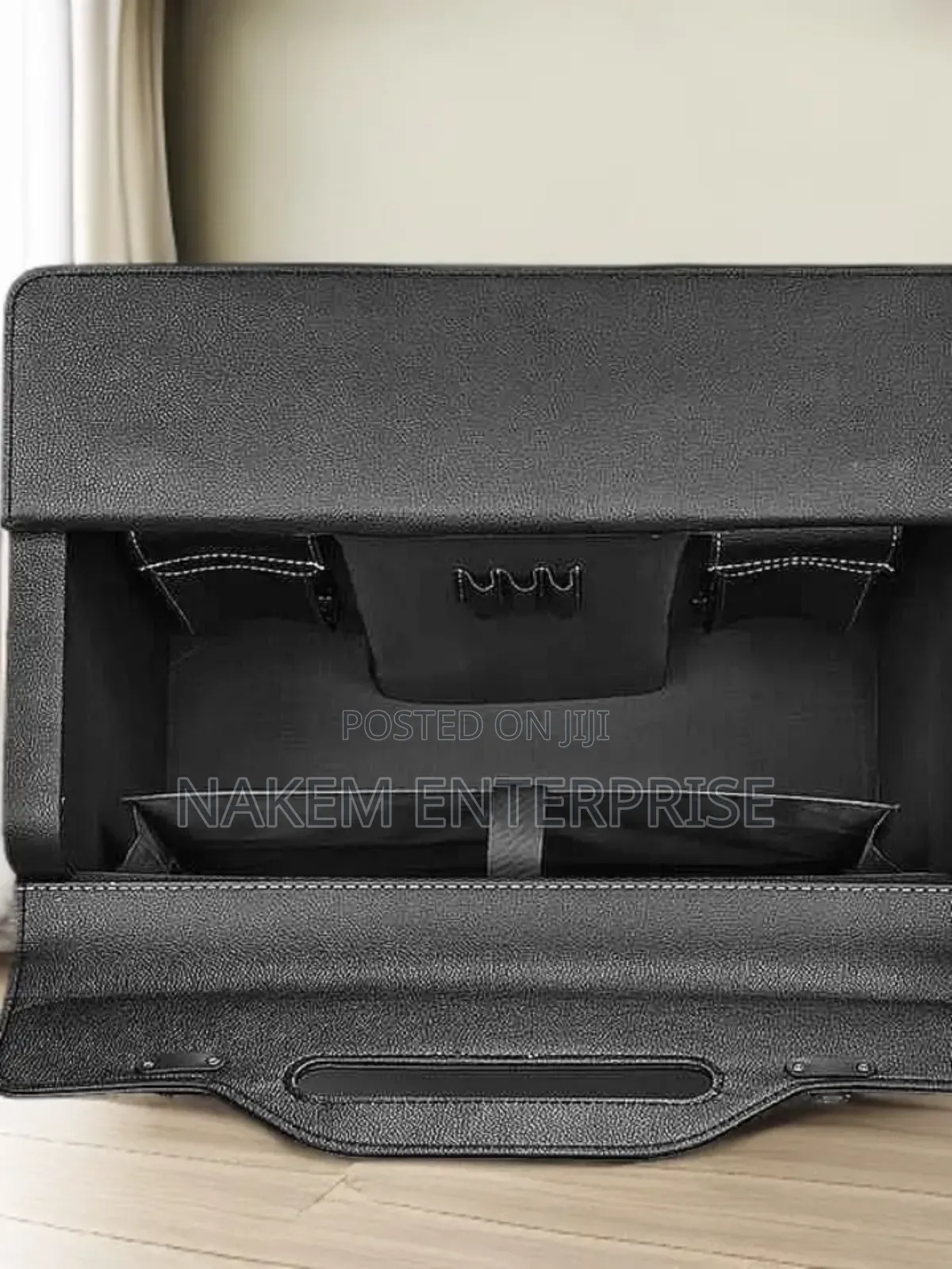 Pu Leather Flight Carry on Trolley Luggage With Side Pockets