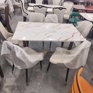 Lucien Gold 6 Seater Dining Table (
Cz-T113-F15(1+6).