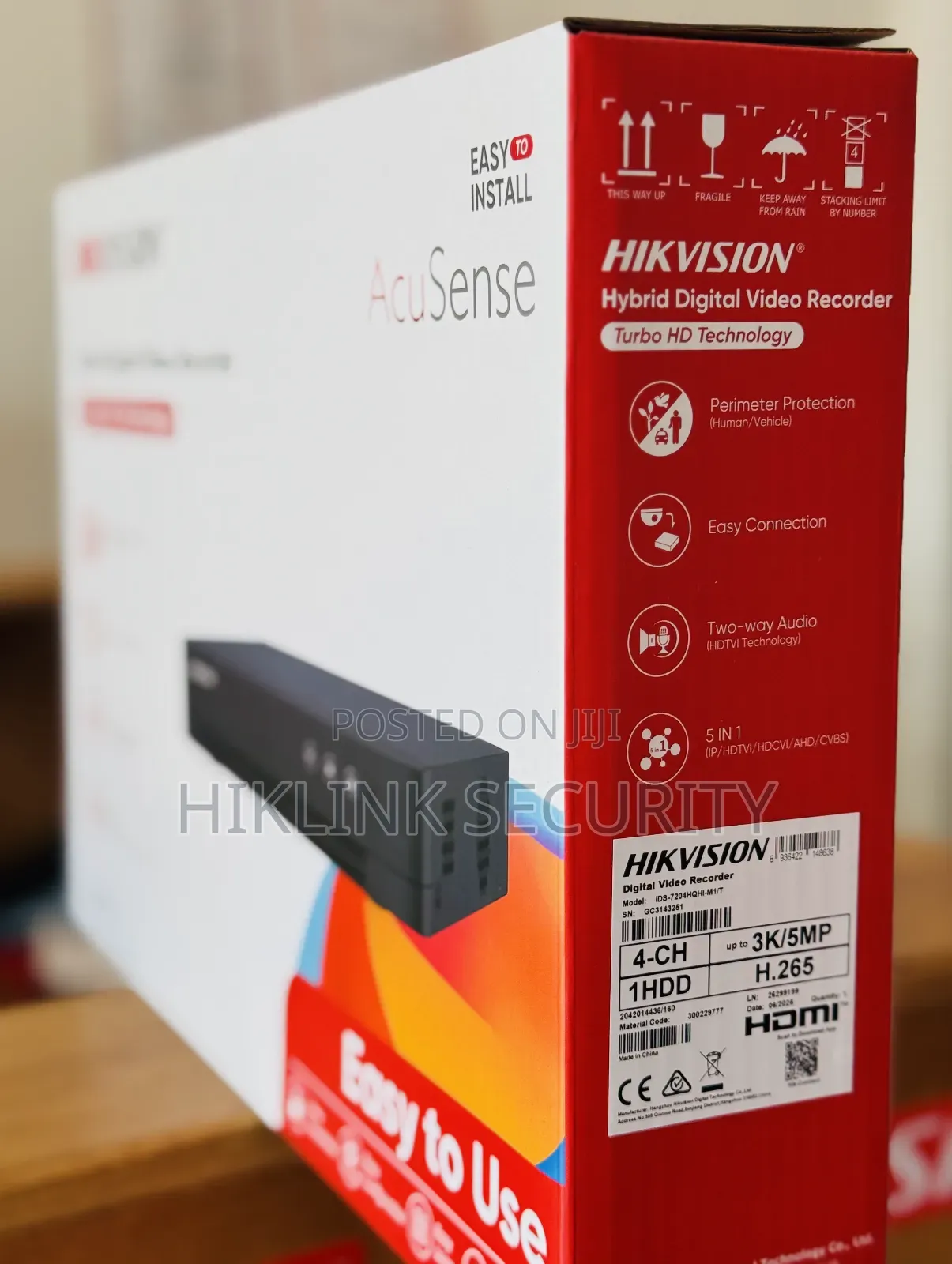 Hikvision 4ch 5mp DVR Tow Way Audio 7204hqhi-M1/T