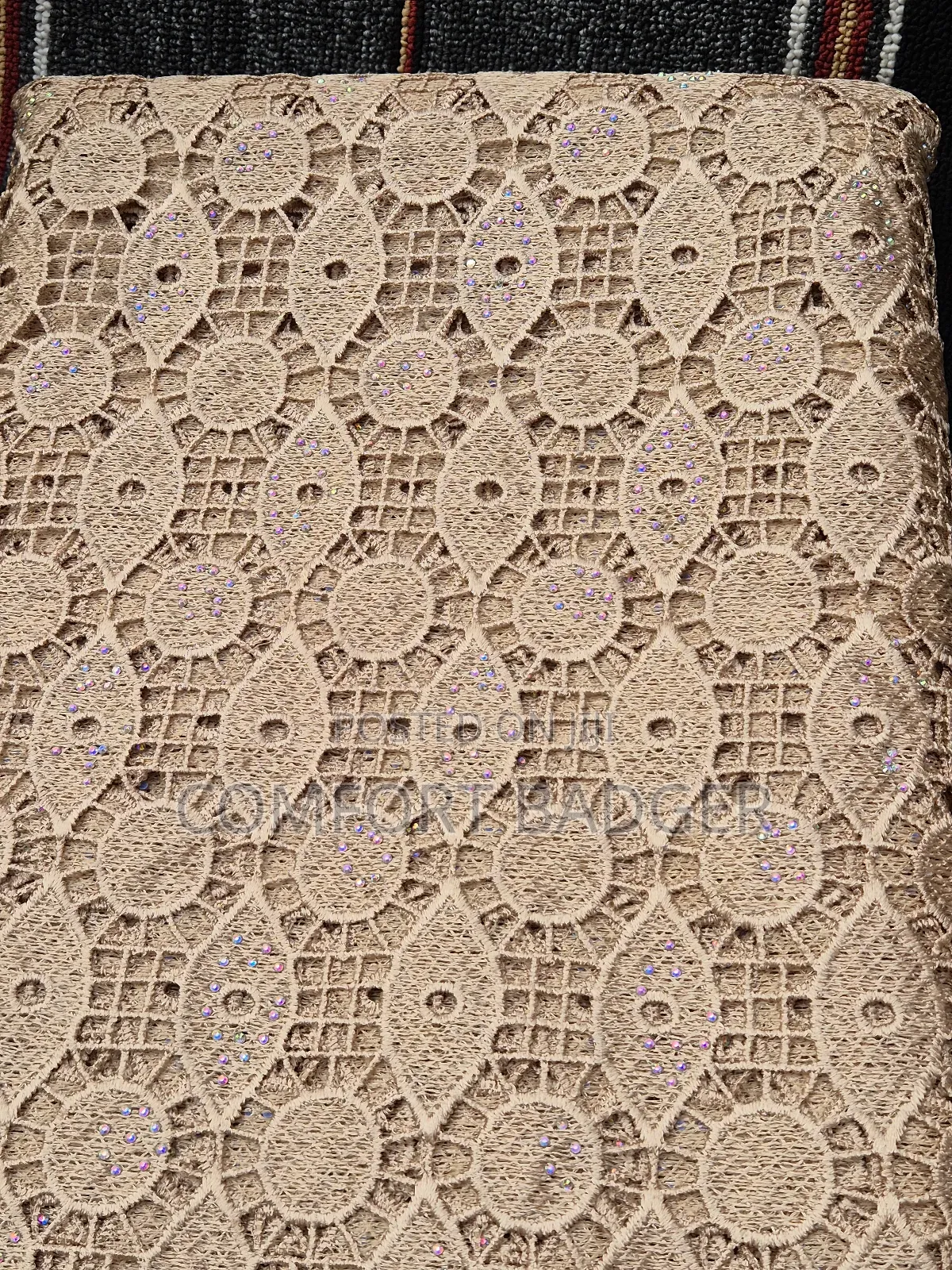 Magnificient Guipure Lace With Stones