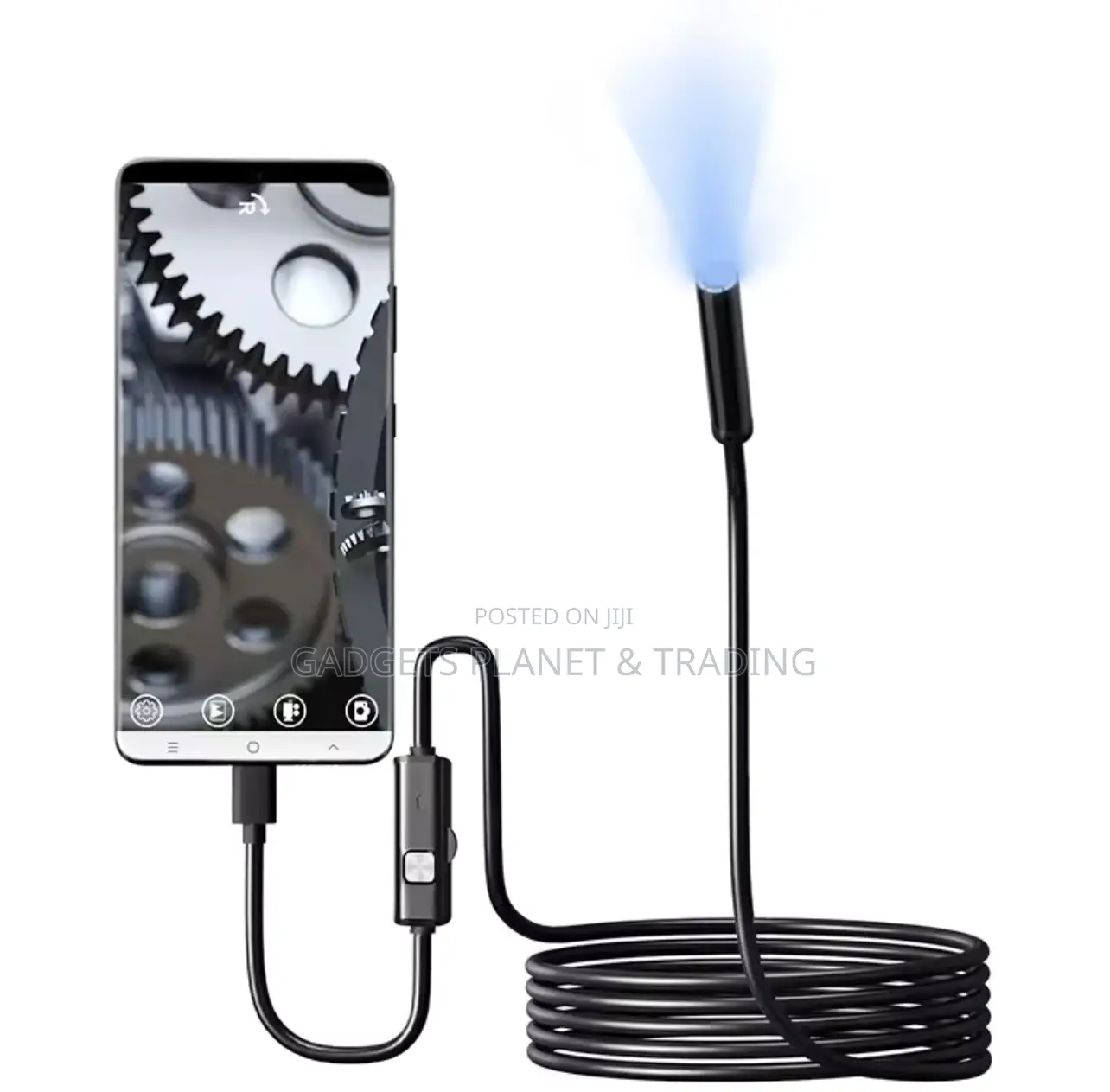 7mm Endoscope Camera Ip67 Flexible Borescope for Android Windows- 2m