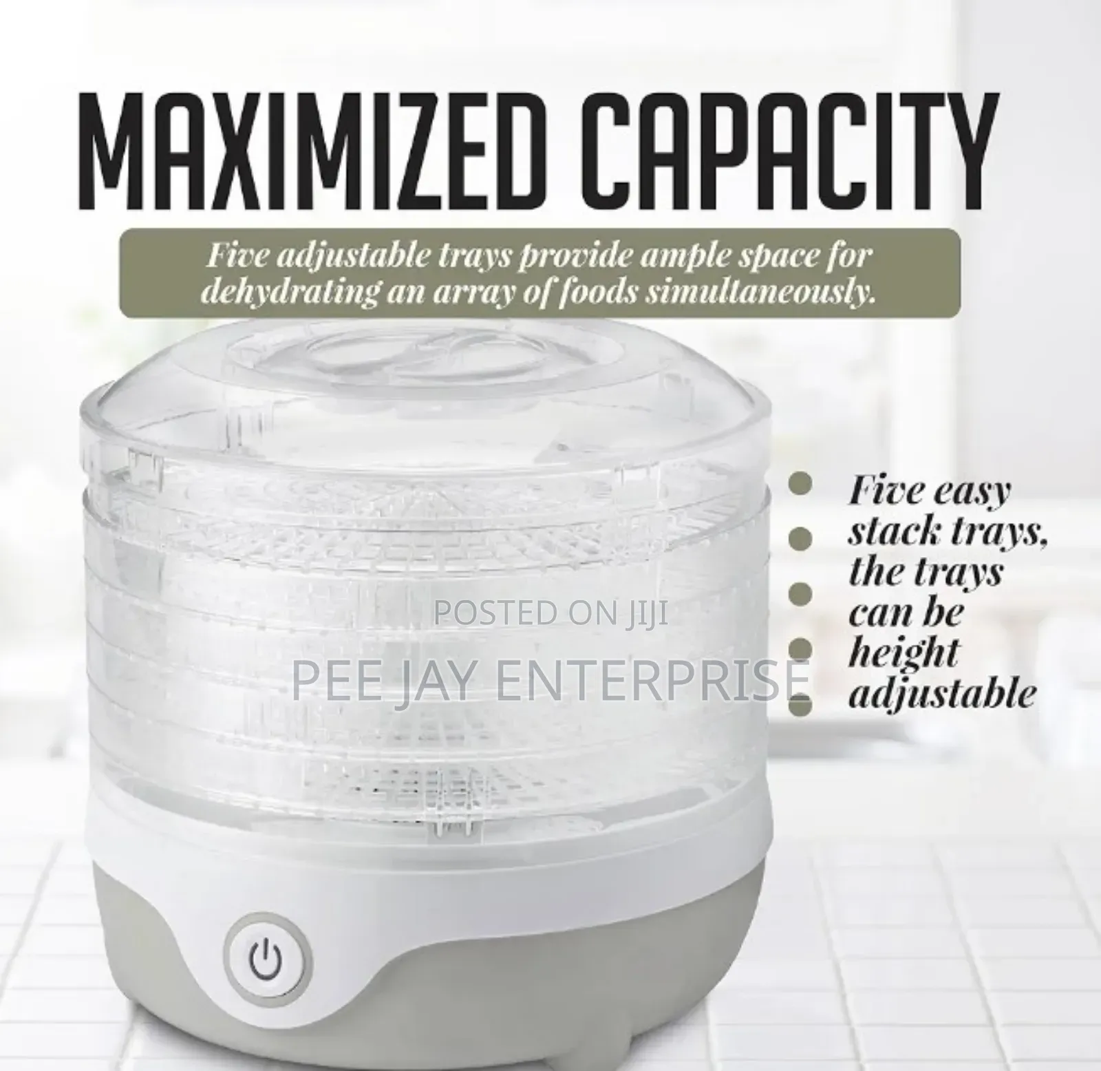 Ovente Food Dehydrator Machine.