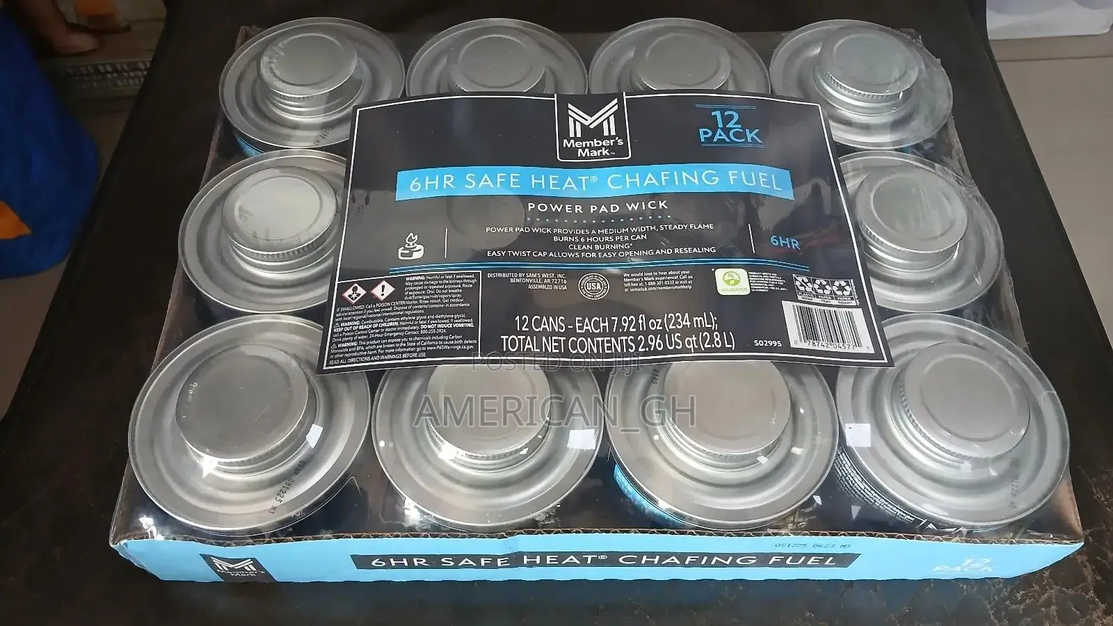 6 Hours Safe Heat Chafing Fuel, 12 Cans