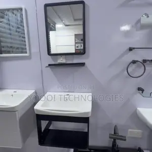 Cabinet Basin With Mirror and Tray
